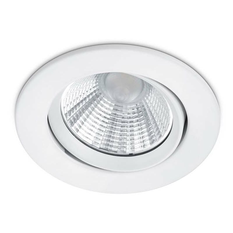 Pamir Spot encastrable LED rond orientable blanc dimmable IP23 Diam.8,5cm