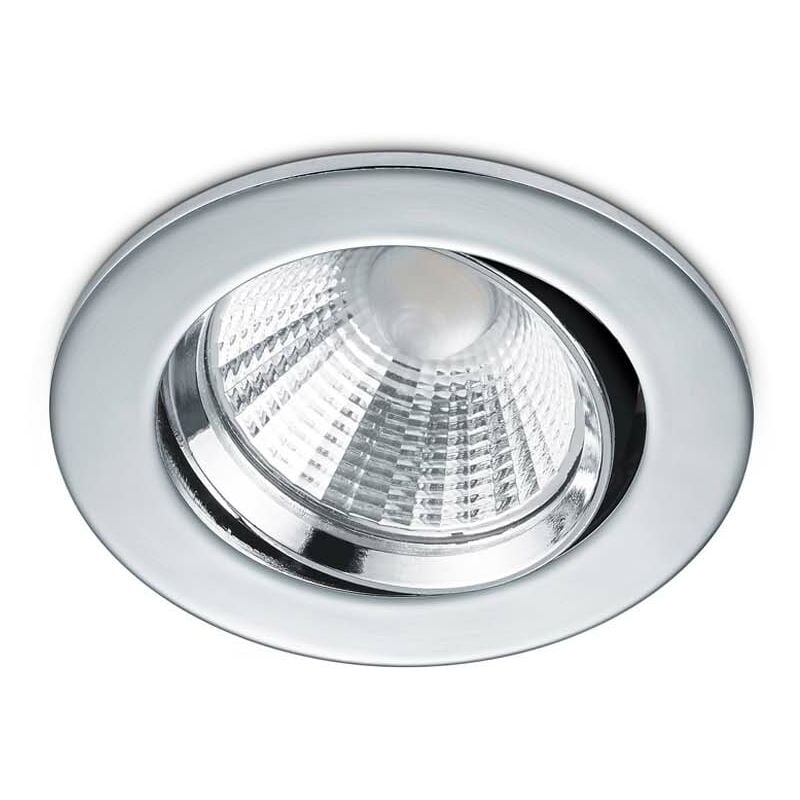 Pamir Spot encastrable led rond orientable chromé dimmable IP23 Diam.8,5cm