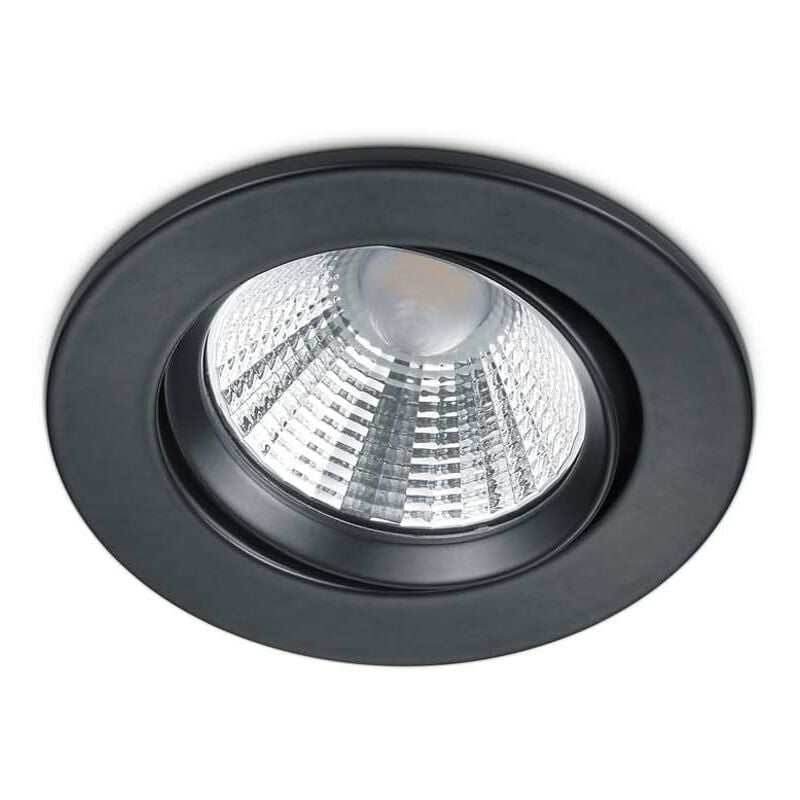 Pamir Spot encastrable led rond orientable noir mat dimmable IP23 diamètre 8,5 cm