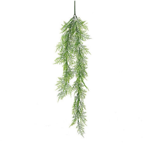 Pampino artificiale pendente, 70 cm, foglie di edera artificiale, corona, foglia di plastica Rotin, piante verdi, 2 pezzi.