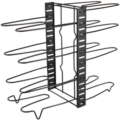 Pan Stand 8 Layers Adjustable Stable Support Strong Bearing Capacity Black Pot Pan Storage Shelf Rack