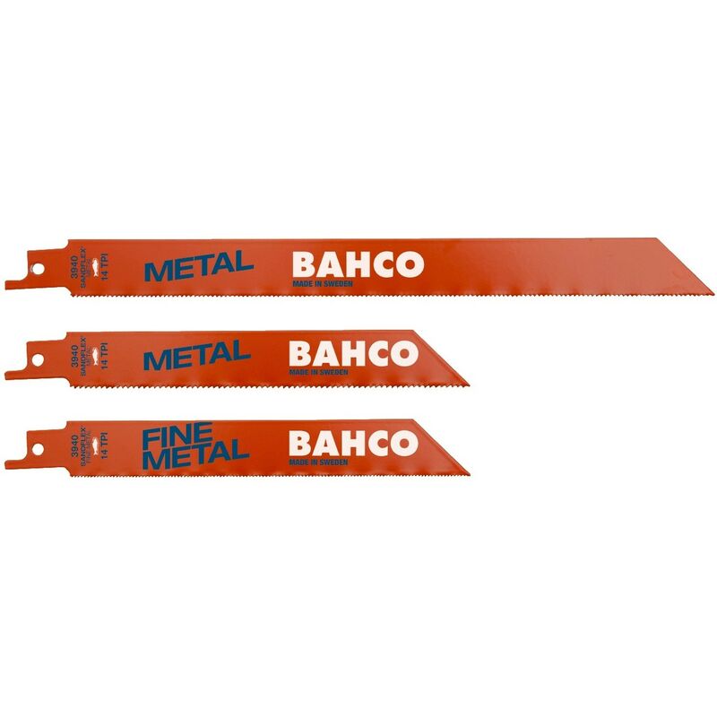 Panachage de 5 lames de scie sabre pour métaux Bahco 3940-METAL-SET-5P