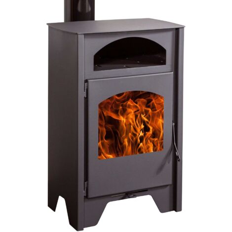 Panadero – Poêle à bois Toulouse 7.4 kW – Rendement 91% – Sortie de fumée horizontale 150 mm – Longueur max bûche 41 cm – Éco-conception