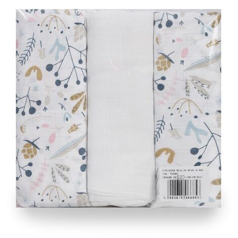 Pañal MUSELINA, estampado pack de 3, talla. 70x80