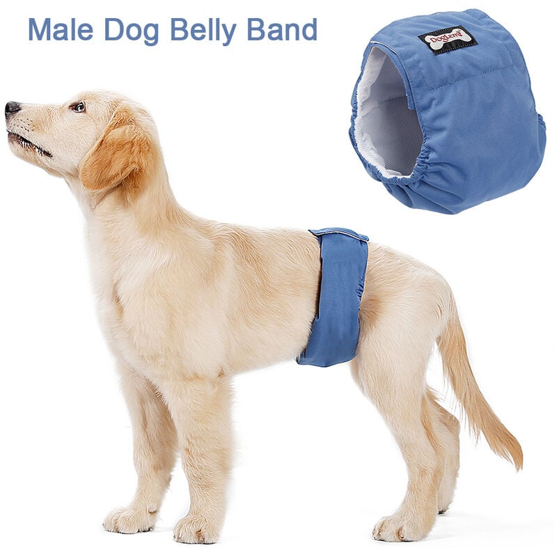 

Panal para mascotas con banda de vientre para perros, pantalon fisiologico para perros, azul, XL