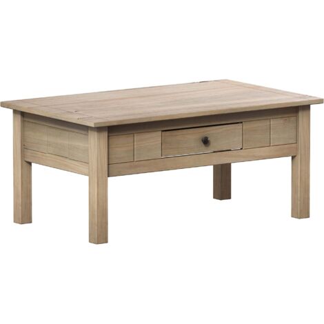 Panama 1 Drawer Coffee Table Solid Pine Living Room Furniture