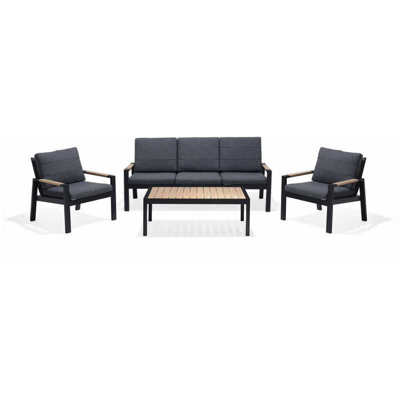 Panama Lounge Set inkl. 2 Sessel, 3-Sitzer Sofa und Couchtisch