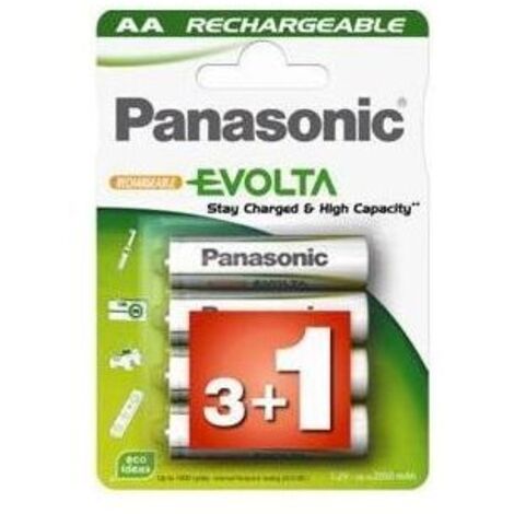 Panasonic 4 Pile Stilo Ricaricabili 1900mAh Evolta
