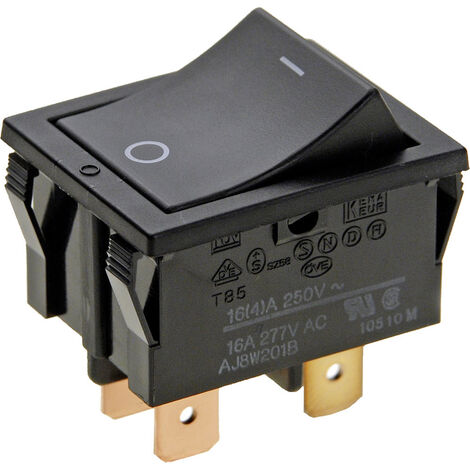 Panasonic AJ8W201BF Wippschalter AJ8W201BF 250 V/AC 16 A 2 x Aus/Ein  rastend 1 St.