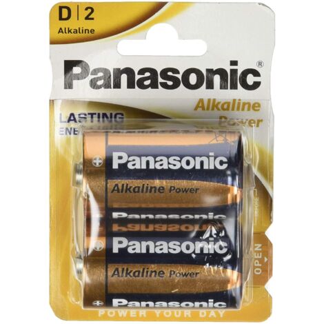 Panasonic Alkaline Power Torcia, confezione da 2 pezzi, LR20-D 15V