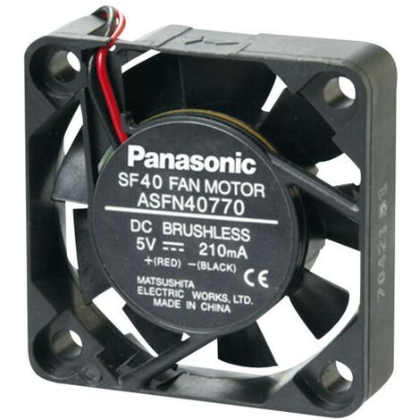 Panasonic ASFN42770 Ventilateur axial 5 V/DC 9 m³/h (L x l x H) 40 x 40 x 10 mm - noir