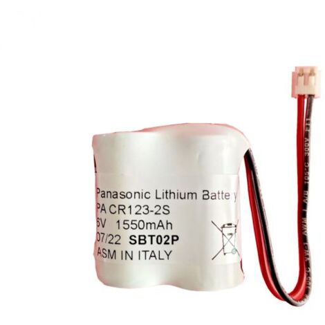 Panasonic Batteria al Litio 2CR123A 6V 1,55Ah compatibile SELECT SBT02P