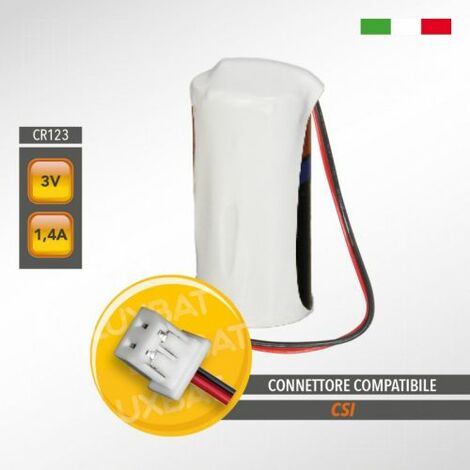Panasonic Batteria al Litio CR123 3V 1,4Ah compatibile CSI