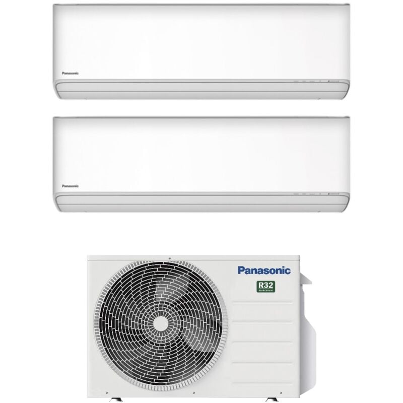 Panasonic Climatiseur rèversible Dual Split Série Etherea Blanc 9+9 avec CU-2Z35TBE R-32 9000+9000 Blanc MODÈLE 2018