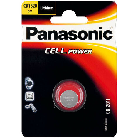 Panasonic CR 1620 - Single-use battery - Lithium - 3 V - 75 mAh - 16 mm - 16 mm (CR-1620EL/1B)