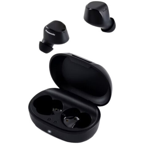 Panasonic Cuffie stereo digitali senza fili con controllo tattile, supporto vocale, impermeabili, XBS, ergonomiche, custodia di ricarica, nero, (RZ-B120WDE-K)