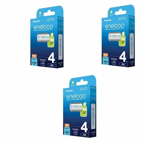Panasonic Eneloop batterie ricaricabili 12 stilo AA 2000 mAh BK-3MCCE