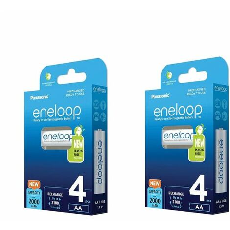 Panasonic Eneloop batterie ricaricabili 8 stilo AA 2000 mAh BK-3MCCE