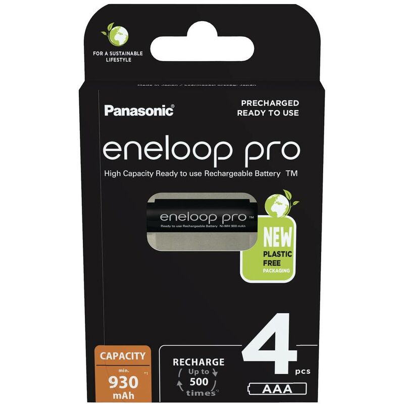 Eneloop - Panasonic pro HR03 Pile rechargeable LR3 (aaa) NiMH 930 mAh 1.2 v 4 pc(s)