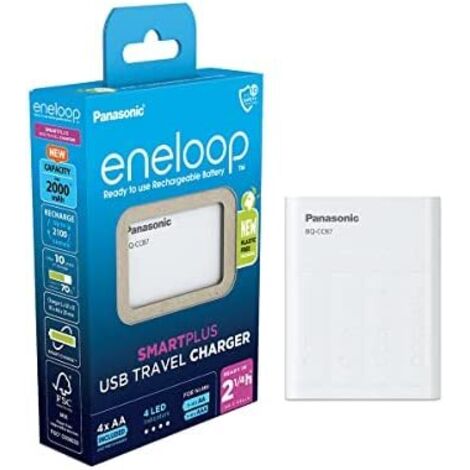 Panasonic Eneloop Smart Plus USB Travel BQ-CC87 4xAA