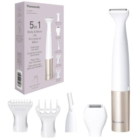 Panasonic ES-WM31 Rifinitore per peli del corpo Bianco, Oro