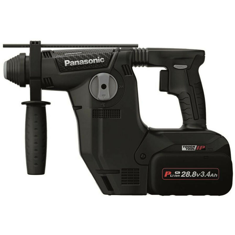 Image of EY7881PC2S31 28.8v sds+ Drill with 2 x 3Ah Batteries, Charger and Case - n/a - Panasonic