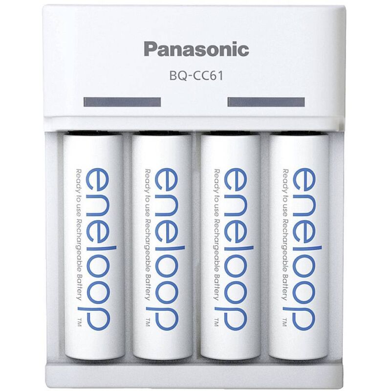 BQ-CC61 + eneloop aa Chargeur de piles rondes NiMH LR03 (aaa), LR6 (aa) - Panasonic