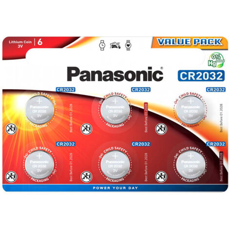Panasonic Lithium CR2032 6er Blister