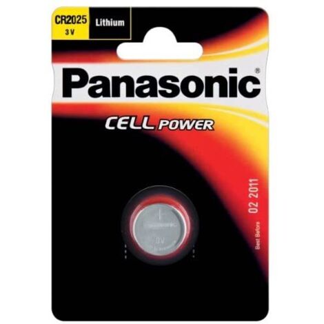 Panasonic – Lote de 3 pilas de botón Cell Power CR2025 Litio 3 V