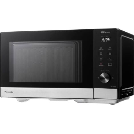 Panasonic NN-SD38QSEPG Microonde 29L singolo, 1000 W, scongelamento automatico, 11 programmi automatici, timer, nero e acciaio inox