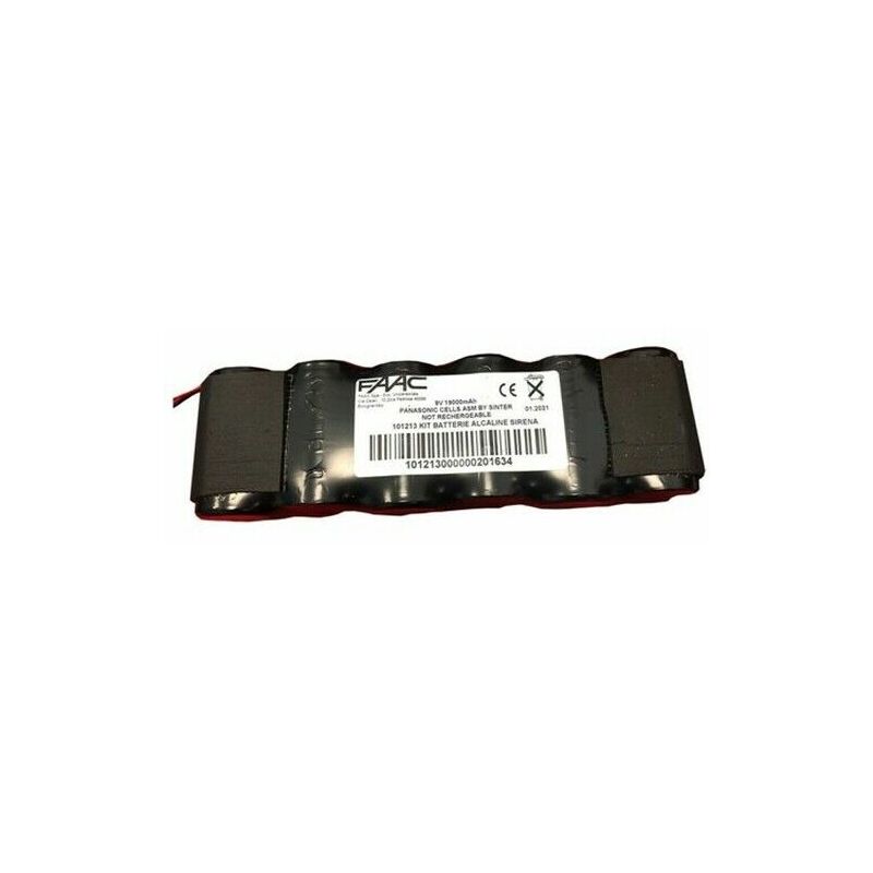 Image of Pacco batteria compatibile Faac 9V - 19000 mah 19 a con cavi liberi - Panasonic