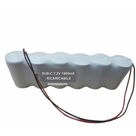 Panasonic pacco batteria Ni-Mh 7,2V assemblaggio 6 SUB-C 1900 mA ricaricabile - PA130