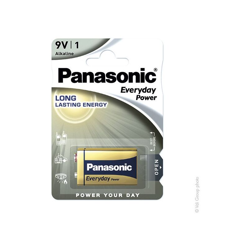 

Pila alcalina blister x1 Everyday Power 6LR61 9V 680mAh - Panasonic