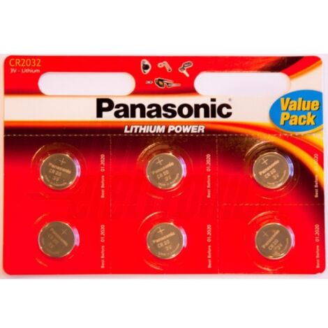 Panasonic Pila Litio, CR2032, 3V,  220 mAh