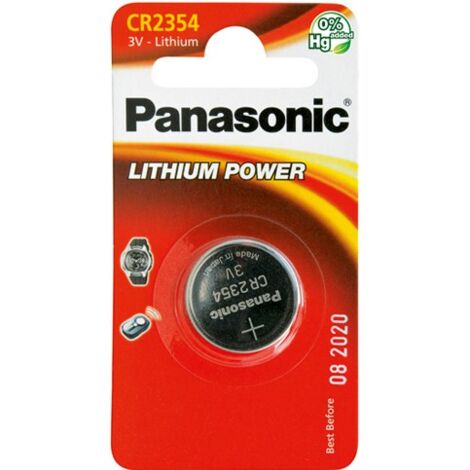 Panasonic – Pile bouton lithium CR2354 3V 565mAh – Technologie lithium-dioxyde de manganèse – Pour montres, clés de voiture, dispositifs médicaux