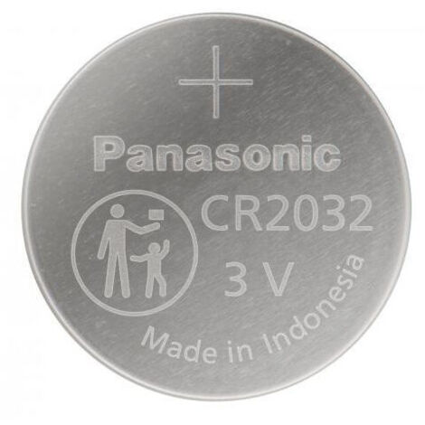 Panasonic Pile Lithium Power CR2032, blister de 2 pièces - lot de 12 pieces soit 24 piles (CR-2032EL/2B PACK)