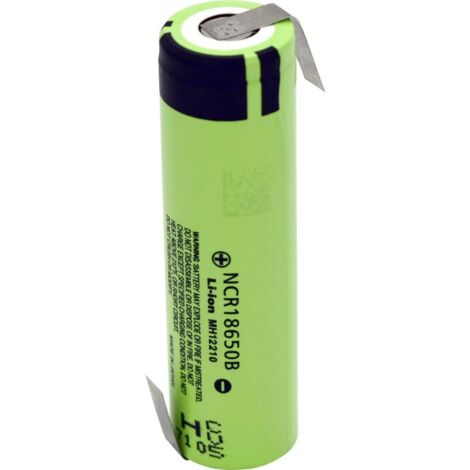 Panasonic – Pile rechargeable 18650 Li-Ion 3400 mAh – NCR18650B – Tension 3.7 V – Accu pour appareils industriels – Performance fiable et durable - MAH 1 PC
