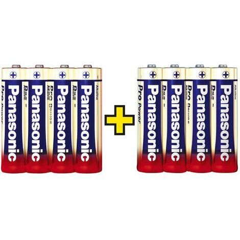Panasonic Pro Power 4+4 Pile LR6 (AA) alcaline(s) 1.5 V 8 pc(s) V090081