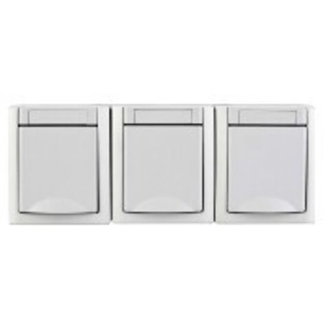 Panasonic Steckdose 3-fach waager. FR-AP weiß 90591599-DE