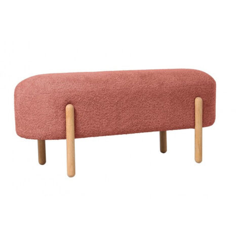Panca 108x41,5x48 cm Dalia in Bouclè Rosa Antico