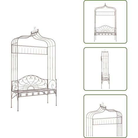 Panca anticato - vidaXL Panchina da Giardino 122 cm in Ferro Marrone Anticato -
