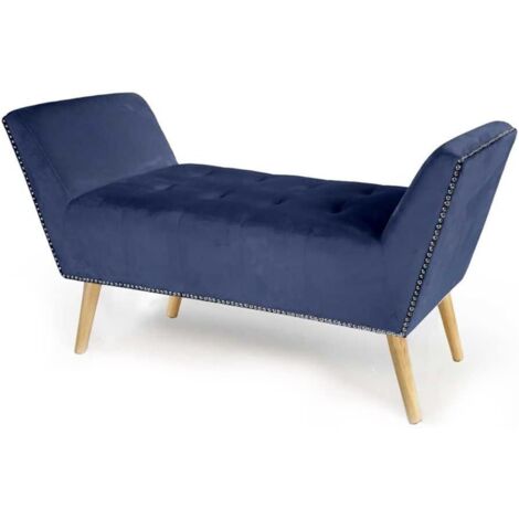 Panca arredo scendiletto blu cm 117 x 40 x 60 h