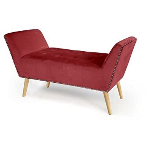 Panca arredo scendiletto bordeaux cm 117 x 40 x 60 h