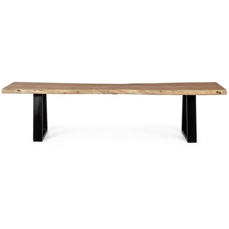 Panca "Artur" per interno, con Struttura In Legno Di Acacia, da 178x45x45h cm