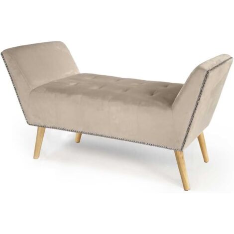 Panca beige arredo scendiletto cm 117 x 40 x 60 h