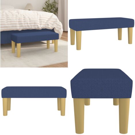 Panca Blu 70x30x30 cm in Tessuto - Panca per casa - Panca per letto