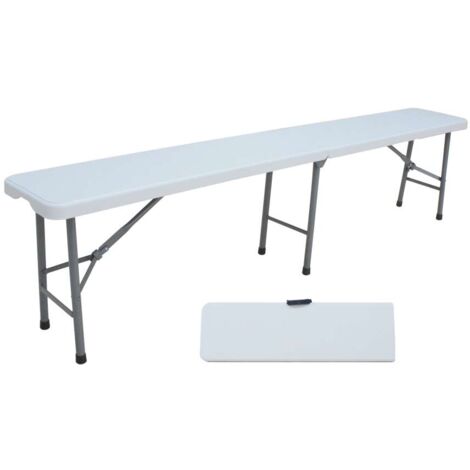 Panca Catering Pieghevole - Bianco - 182x28x43 cm