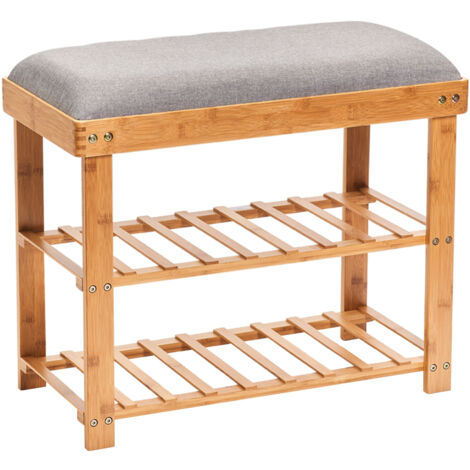 Panca con Porta Scarpe in Bamboo