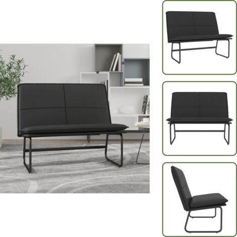Panca con schienale imbottito - vidaXL Panca Nera 100x75x76 cm in Similpelle - Panca per casa