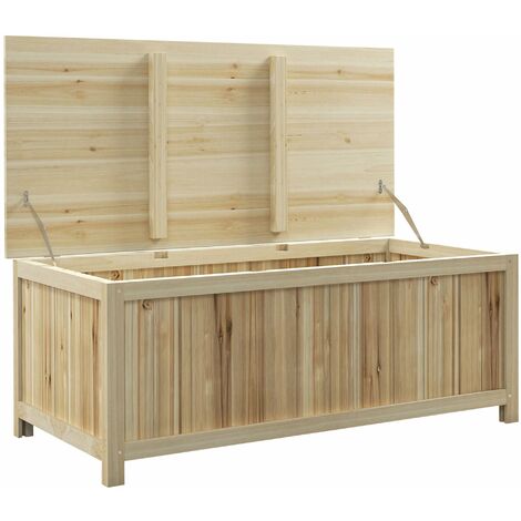 Panca Contenitore da Giardino da 172L 120x55x45 cm in Legno di Abete Naturale